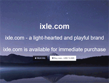 Tablet Screenshot of ixle.com